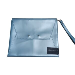 Garuglieri Wristlet in a Blue‎ Faux Leather